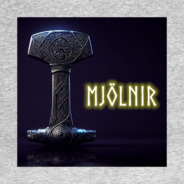 Mighty Mjolnir Thor Hammer Norse by Grassroots Green